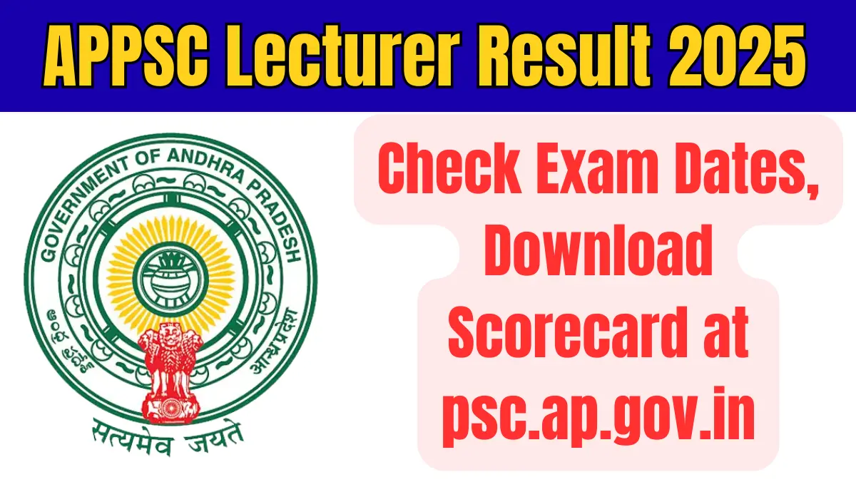 APPSC Lecturer Result 2025
