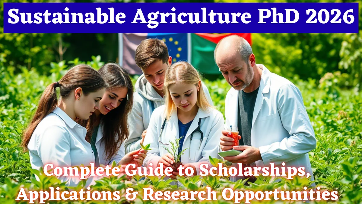 Sustainable Agriculture PhD 2026